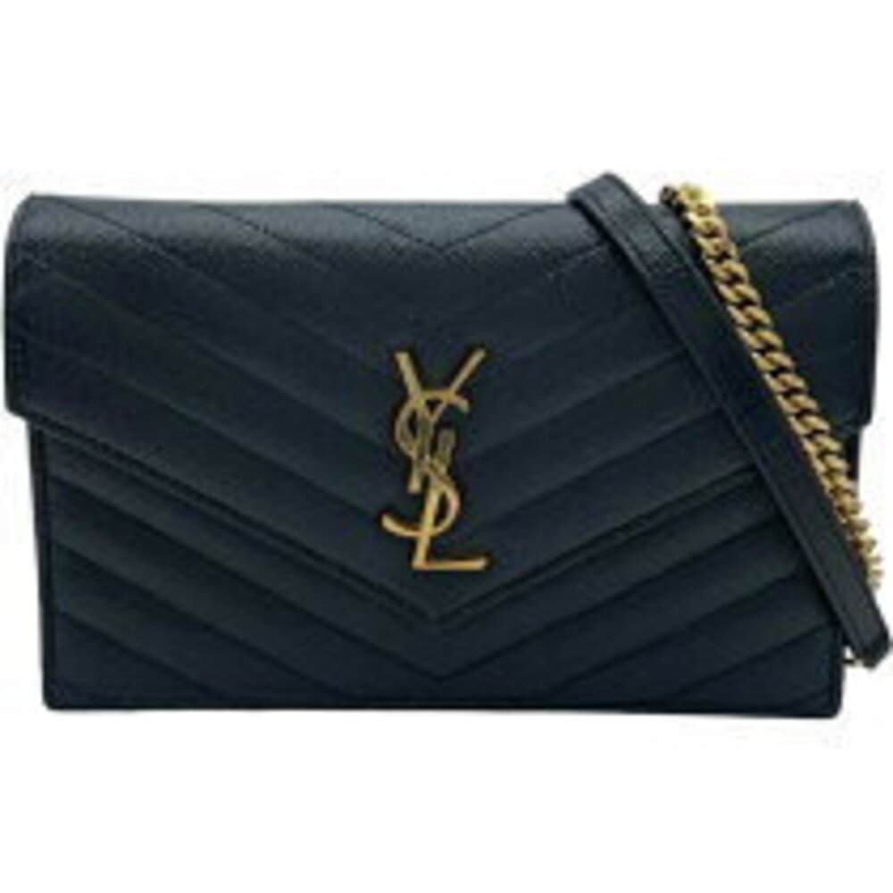 Saint Laurent Cassandra Envelope Chain Shoulder Bag Grained Calfskin Leather